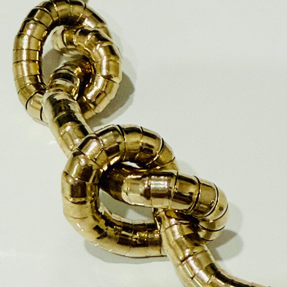 Vintage Bendable Gold Snake Necklace, Design your own Necklace 4 feet long! - Picture 13 of 17